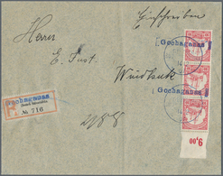 Deutsch-Südwestafrika - Stempel: 1907 (14.12.) Blauer Wanderstempel Mit Blauem Einzeiler "Gochaganas - Deutsch-Südwestafrika