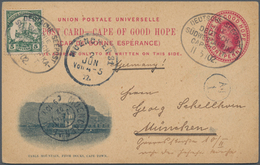 Deutsch-Südwestafrika - Besonderheiten: 1902, Kap Der Guten Hoffnung, 1 D Rot QV Bildganzsache 'Tabl - Deutsch-Südwestafrika