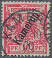 Deutsche Kolonien - Kamerun: 1899, 10 Pfg. Lilarot Mit Aufdruck Gestempelt "KAMERUN 3/10 00". Lt. Be - Cameroun