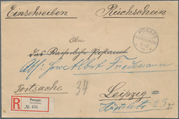 Deutsche Kolonien - Karolinen: 1907, Portofreie Postsache Per Einschreiben/Rückschein Ab "PONAPE KAR - Karolinen