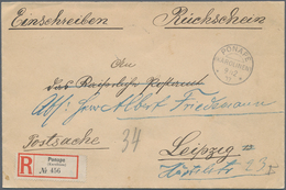 Deutsche Kolonien - Karolinen: 1907, Portofreie Postsache Per Einschreiben/Rückschein Ab "PONAPE KAR - Caroline Islands