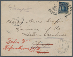 Deutsche Kolonien - Karolinen - Besonderheiten: Incoming Mail: 1909, Philippinen 10 C. Blau Auf Brie - Karolinen