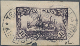 Deutsche Kolonien - Kiautschou: 1905, 1 1/2 $ Kaiseryacht Ohne Wasserzeichen, Zähnung A, Auf Briefst - Kiautchou