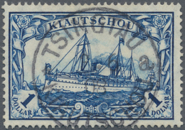 Deutsche Kolonien - Kiautschou: 1906, 1 Dollar Kaiseryacht Querformat, Friedensdruck, 26:17 Zähnungs - Kiauchau