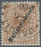 Deutsche Kolonien - Marshall-Inseln: 1899, 3 Pfennig Krone/Adler Mit Aufdruck "Marschall-Inseln"auf - Marshall-Inseln