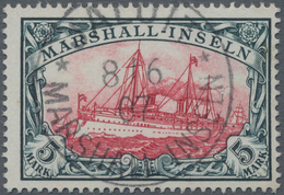 Deutsche Kolonien - Marshall-Inseln: 1901, 5 Mark Kaiseryacht, Querformat Gebraucht Mit Einkreisstem - Marshall-Inseln