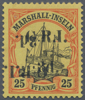 Deutsche Kolonien - Marshall-Inseln - Britische Besetzung: 1914: 3d. Auf 25 Pf. Orange/schwarz Auf G - Marshall-Inseln