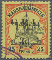 Deutsche Kolonien - Marshall-Inseln - Britische Besetzung: 1914: 3d. Auf 25 Pf. Orange/schwarz Auf G - Marshalleilanden