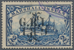 Deutsche Kolonien - Marshall-Inseln - Britische Besetzung: 1914: 2 S. Auf 2 M. Schwärzlichblau, Mit - Marshall Islands