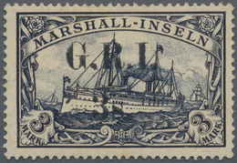 Deutsche Kolonien - Marshall-Inseln - Britische Besetzung: 1914: 3 S. Auf 3 M. Violettschwarz, Mit A - Marshall-Inseln