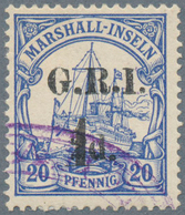 Deutsche Kolonien - Marshall-Inseln - Britische Besetzung: 1914: 1 Auf 2 D. Auf 20 Pf. Ultramarin, M - Marshalleilanden