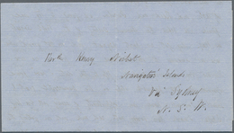 Deutsche Kolonien - Samoa - Vorläufer: 1862 (12.3.), Faltbrief (mit Innenseitigem Text) Aus Glagow/S - Samoa