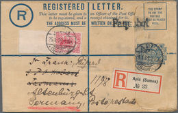 Deutsche Kolonien - Samoa - Besonderheiten: 1909 (25.1.), New Zealand 3 D R-Brief-Umschlag Mit Vs. Z - Samoa