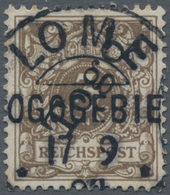 Deutsche Kolonien - Togo: 1897, "3 Pfg. Mittelbraun Mit Schrägaufdruck", Farbtypischer Wert Mit Zent - Togo