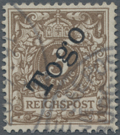 Deutsche Kolonien - Togo: 1897, 3 Pfg. Mittelbraun, Gebraucht Mit Zwei Teilabschlägen Des Ovalstempe - Togo