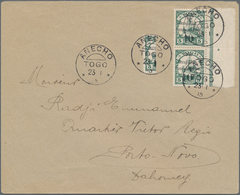 Deutsche Kolonien - Togo - Französische Besetzung: 1914, Echt Gelaufener Brief Nach Porto-Novo Mit E - Togo