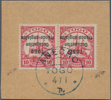 Deutsche Kolonien - Togo - Französische Besetzung: 1915, 10 Pfennig Freimarke Von Togo Mit Kopfstehe - Togo