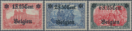 Deutsche Besetzung I. WK: Landespost In Belgien: 1916, Freimarken Mit Aufdruck Type II Und 25:17 Zäh - Occupazione 1914 – 18