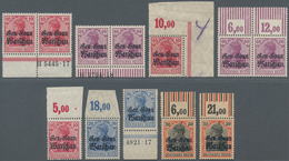 Deutsche Besetzung I. WK: Deutsche Post In Polen: 1916, 10 Pf Und 60 Pf Je Im Waagerechten Unterrand - Ocupación 1914 – 18