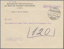 Feldpost 1. Weltkrieg: 1917, "Kais. Dt. Gesandschaft Bern/Abt. Für Gefangenenfragen" Reichs-Dienstbr - Autres & Non Classés