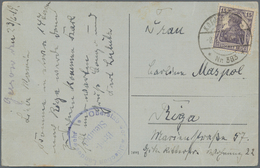 Feldpost 1. Weltkrieg: 1919, 15 Pf. Germania Mit Stempel "K.D.Feldpoststation Nr. 383, 8.7.19" Auf A - Sonstige & Ohne Zuordnung