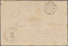 Feldpost 1. Weltkrieg: 1919, Feldpostbrief (stockig) Mit Briefstempel "Pferdedepot Eis. Div." Und St - Sonstige & Ohne Zuordnung