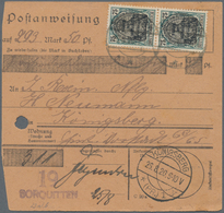 Deutsche Abstimmungsgebiete: Allenstein: 1920. Senkrechtes Paar 75 Pf Germania Aufdruck Auf Postanwe - Autres & Non Classés