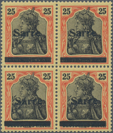 Deutsche Abstimmungsgebiete: Saargebiet: 1920, 25 Pf Germania Sarre Mit Aufdruck In Type III, Perfek - Used Stamps