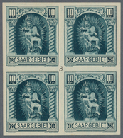 Deutsche Abstimmungsgebiete: Saargebiet: 1925, 10 Fr. Madonna Von Blieskastel Dunkelblau Als Ungezäh - Used Stamps