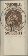 Deutsche Abstimmungsgebiete: Saargebiet: 1928, Volkshilfe Madonna 10 Fr. (+10 Fr.) Dunkel(orange)bra - Usati