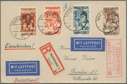 Deutsche Abstimmungsgebiete: Saargebiet: 1931, Volkshilfe: Gemälde (III), 2 Luftpost-R-Briefe Nach D - Usati