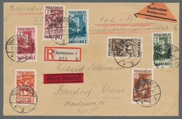 Deutsche Abstimmungsgebiete: Saargebiet: 1931, "Volkshilfe" Komplett Auf Satz-Eil-R-Brief Mit Nachna - Used Stamps