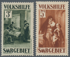 Deutsche Abstimmungsgebiete: Saargebiet: 1931, 3 Und 5 F Volkshilfe IV, Postfrisch (M€520,-). - Usati