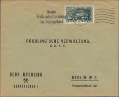 Deutsche Abstimmungsgebiete: Saargebiet: 1935. Abstimmung 15c Als EF Auf Drucksache, Portorichtig. F - Used Stamps