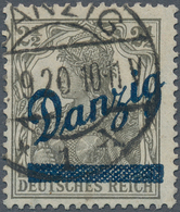 Danzig: 1920, 2½ Pfg. Kleiner Innendienst Gefälligkeitsentwertung "D(ANZIG * 1 X ...9.20-1V"), Signi - Other & Unclassified