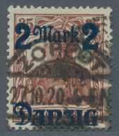 Danzig: 1920, 2 M Auf 35 Pf Rötlichbraun Sauber Gestempelt ZOPPOT, Gepr. Infla/BPP, Mi 1.200.- - Other & Unclassified