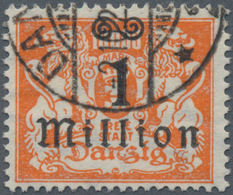 Danzig: 1923, Freimarke 1 Mio. Auf 10.000 M. Lebhaftrotorange, Zeitgerecht Entwertet "DANZIG * 2 * 2 - Otros & Sin Clasificación