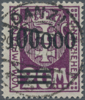 Danzig - Portomarken: 1923, Portomarke "100 000" Auf 20 Mark, Aufdruck Glänzend Schwarz Gestempelt " - Autres & Non Classés