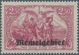 Memel: 1920, 2,50 M Dunkelbraunlila, „echt Und Einwandfrei”, Fotoattest Prof. Dr. Klein BPP, (Mi€1.0 - Memel (Klaipeda) 1923