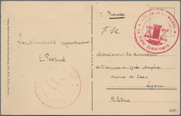Memel - Besonderheiten: Undatierte Feldpostkarte Des Französischen Präfekten PETISNÉ Mit Seinem Dien - Memelland 1923