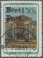 Dt. Besetzung II WK - Estland - Elwa: 1941, 30 Kop. Allunionsausstellung 1940 Mit Aufdruck Gestempel - Besetzungen 1938-45