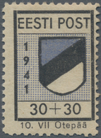 Dt. Besetzung II WK - Estland - Odenpäh (Otepää): 1941, Freimarkenausgabe Wappen, 30+30 Kop. Postfri - Occupazione 1938 – 45