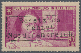 Dt. Besetzung II WK - Frankreich - Dünkirchen: 1940, 90 C. + 10 C. Purpur "Balsac" Mit Aufdruck, Pos - Bezetting 1938-45