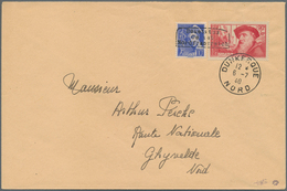 Dt. Besetzung II WK - Frankreich - Dünkirchen: 1940, 10 C Lebhaftlilaultramarin "Merkurkopf" Und 90 - Bezetting 1938-45