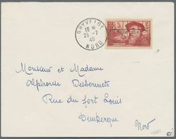 Dt. Besetzung II WK - Frankreich - Dünkirchen: 1940, 1 Fr + 10 C Bräunlichkarmin "Auguste Rodin", Mi - Bezetting 1938-45