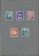 Dt. Besetzung II WK - Generalgouvernement: 1941. Bauwerke Kpl. (5 Werte) Auf Ankündigungskarton (147 - Besetzungen 1938-45