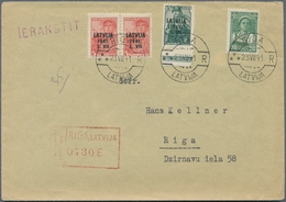 Dt. Besetzung II WK - Lettland: 1941, Freimarken Mit Aufdruck 5 Kop Und 15 Kop Sowie 20 Kop Ohne Auf - Besetzungen 1938-45