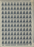 Dt. Besetzung II WK - Lettland: 1941, 10 K Dunkelpreußischblau Im Kompletten Schalterbogen, Dabei Re - Besetzungen 1938-45