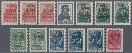 Dt. Besetzung II WK - Litauen - Ponewesch (Panevezys): 1941 Complete Set Of 13 Of The Six Values And - Occupation 1938-45