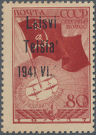 Dt. Besetzung II WK - Litauen - Telschen (Telsiai): Die Marken Mit Aufdruck Typ III Der 2. Auflage M - Occupation 1938-45